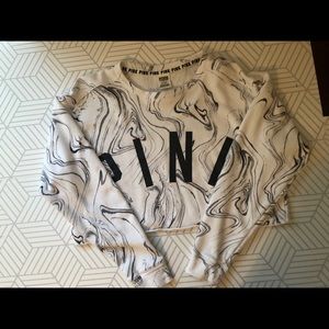 Victoria’s Secret PINK crop top sweater marble